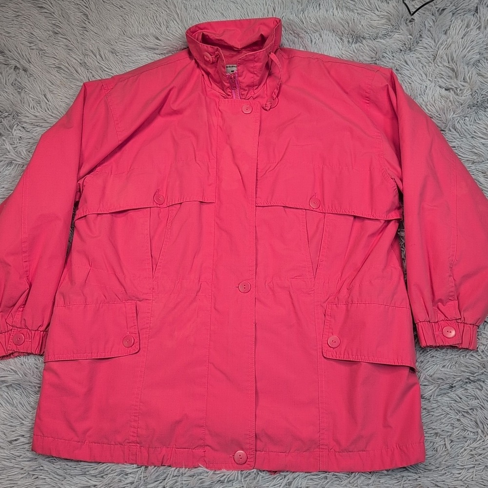 Vintage RZR Jacket Womens S Pink Lightweight Coat Pockets Comfort Zip‎ Up